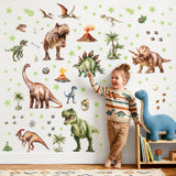 DECOWALL Glow in the Dark Dinosaur Wall Stickers (GDS4-7004)