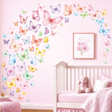 DECOWALL Watercolour Butterflies Wall Stickers Removable Decals (DS9-8101)