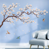 White cherry blossom branch Wall Stickers