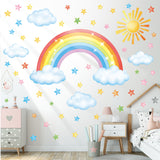 Rainbow, Sun, Clouds and Stars Wall Stickers