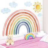 DECOWALL Extra Large Watercolour Rainbows and Quotes Wall Stickers (FH4-2432)