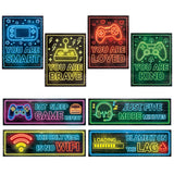 DECOWALL Neon Gaming Posters Wall Stickers (SG2-2602)