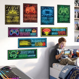 DECOWALL Neon Gaming Posters Wall Stickers (SG2-2602)