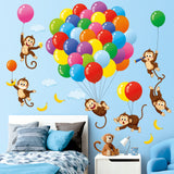 Balloons and Monkeys Wall Stickers