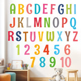 Uppercase Alphabet and Numbers Wall Stickers