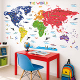 The Large World Map Wall Stickers