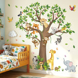 Large Tree Jungle Animals Wall Stickers (SG4-2504)