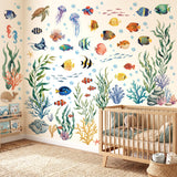 DECOWALL Tropical Fish Coral Ocean Nursery Wall Stickers (SG3-2614)
