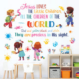 Christian Hymn Wall Stickers – “Jesus Loves the Little Children”