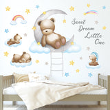 Bear on Clouds Wall Stickers