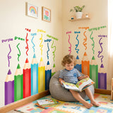 Educational Pencil Crayons Wall Stickers (SG2-2417)