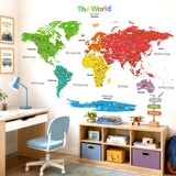 Landmark World Map Wall Stickers