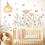 Boho Wild Flower Wall Stickers