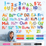 Sea Animals Alphabet Numbers Colour Wall Stickers
