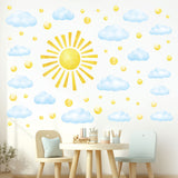 Cloud, Sun and Dot Wall Stickers