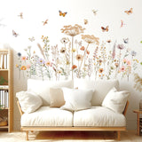 Boho Wild Flower Wall Stickers
