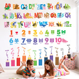 Alphabet, Numbers and Colouring Pencils Wall Stickers