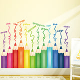 Educational Pencil Crayons Wall Stickers