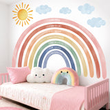 DECOWALL Extra Large Watercolour Rainbows and Quotes Wall Stickers (FH4-2432)