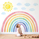 Extra Large Rainbow Wall Stickers – Positive Affirmation Quotes Wall Decals (FH4-2524)