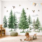 DECOWALL Watercolour Forest Tree Wall Stickers (SG4-2606)