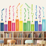 Educational Pencil Crayons Wall Stickers