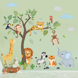 Safari animals and Trees Wall Stickers