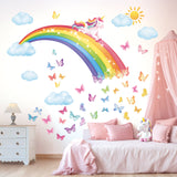 Rainbow And Unicorn Wall Stickers