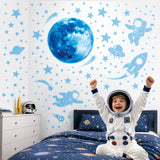 DECOWALL Glow in the Dark Moon & Astronaut Wall Stickers (GDS4-7005)