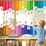 Coloured Pencil Crayons Window Clings Stickers