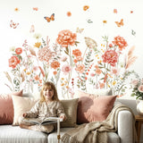 Boho Large Flowers Wall Stickers