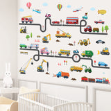 Vehicles and Roads Wall Stickers