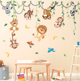 Jungle animals and Vines Wall Stickers