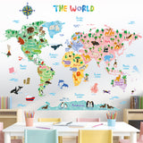 Animal World Map Wall Stickers (SG2-1615S)
