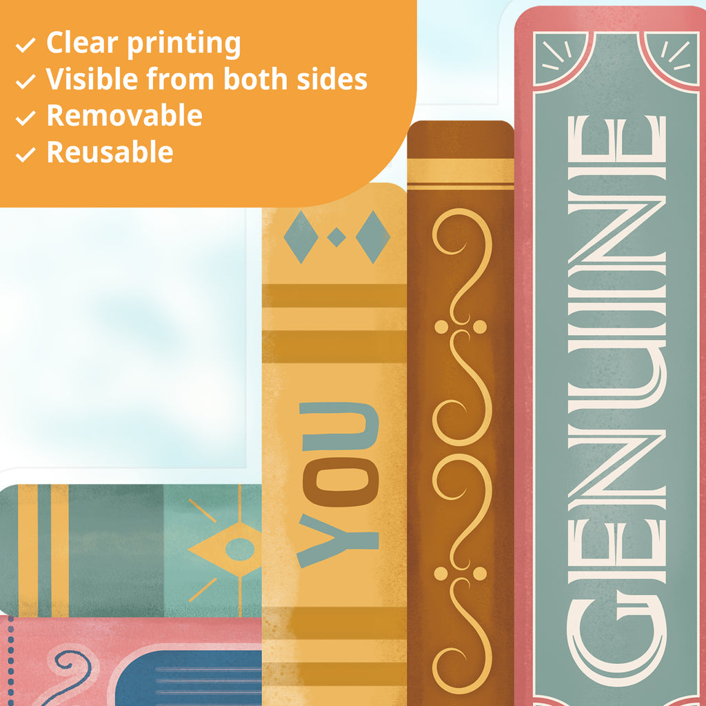 Window Stickers Books Book Quotes Window Clings Stickers – DECOWALL