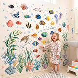 DECOWALL Tropical Fish Coral Ocean Nursery Wall Stickers (SG3-2614)