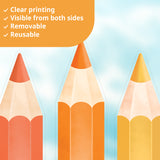 Coloured Pencil Crayons Window Clings Stickers