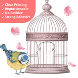 Flower tree and Cage Wall Stickers