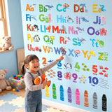 Sea Animals Alphabet Numbers Colour Wall Stickers (DS9-8093)