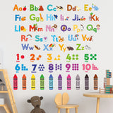 Animal Alphabet Numbers Colour Wall Stickers (DS8-8044)