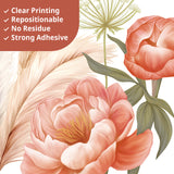 Boho Large Flowers Wall Stickers