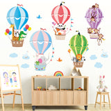 Animals in Hot Air Balloons Wall Stickers