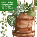 DECOWALL Botanical Hanging Plant Wall Stickers (SG2-2604)
