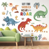 Colourful 5 dinosaurs Wall Stickers