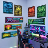 DECOWALL Neon Gaming Posters Wall Stickers (SG2-2602)