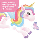 Unicorn Rainbow Butterflies Wall Stickers