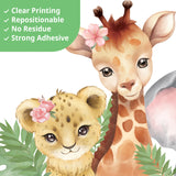 Watercolour Jungle Animals Wall Stickers