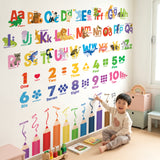 Alphabet, Numbers and Colouring Pencils Wall Stickers