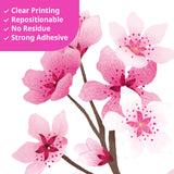 DECOWALL Cherry Blossom Tree Wall Stickers