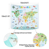 Animal World Map Tapestry